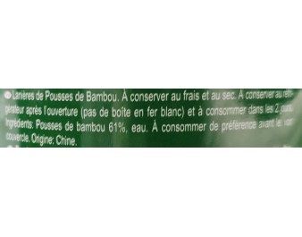 POUSSES DE BAMBOU EN FILAMENTS AU NATUREL