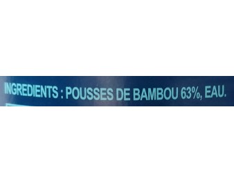 POUSSES DE BAMBOU EN LAMELLES AU NATUREL
