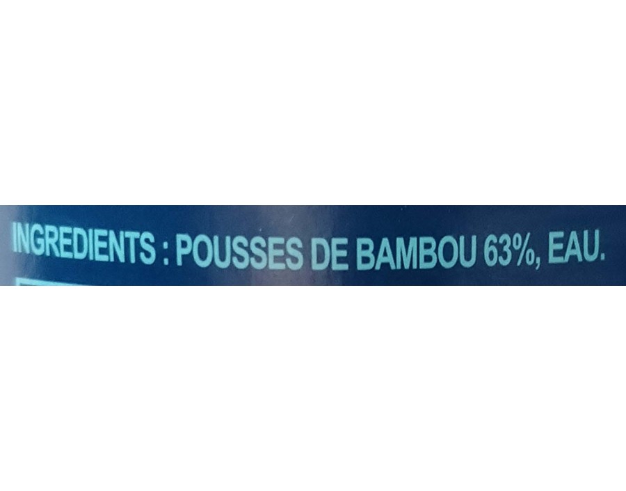 POUSSES DE BAMBOU EN LAMELLES AU NATUREL