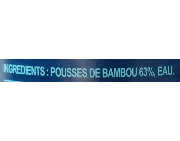 POUSSES DE BAMBOU EN LAMELLES AU NATUREL