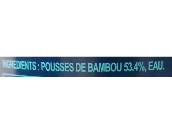 POUSSES DE BAMBOU EN LAMELLES AU NATUREL