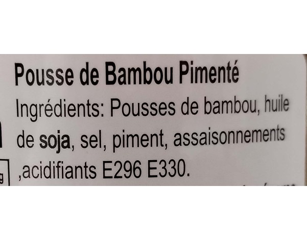 POUSSES DE BAMBOU PIMENTEE