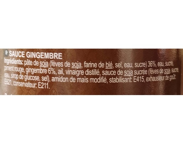 SAUCE AU GINGEMBRE