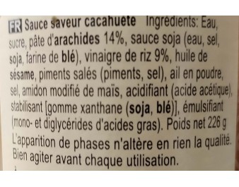 SAUCE DE CACAHUETE