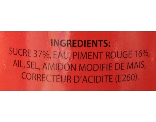 SAUCE DE PIMENT POUR POULET