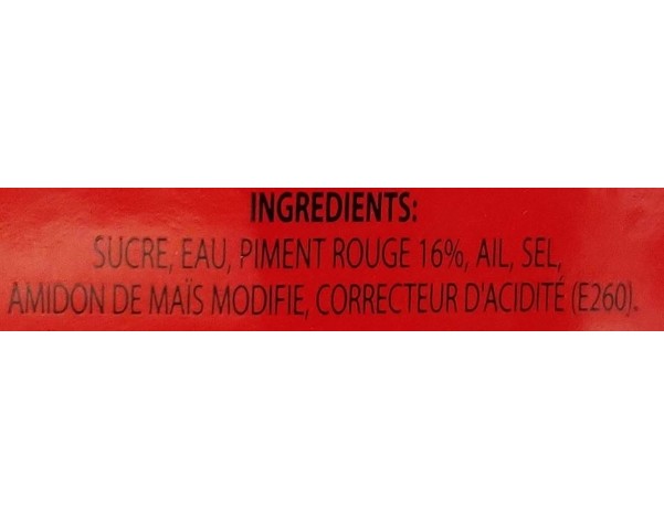 SAUCE DE PIMENT POUR POULET