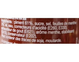 SAUCE DE PIMENT SRIRACHA MENTHE