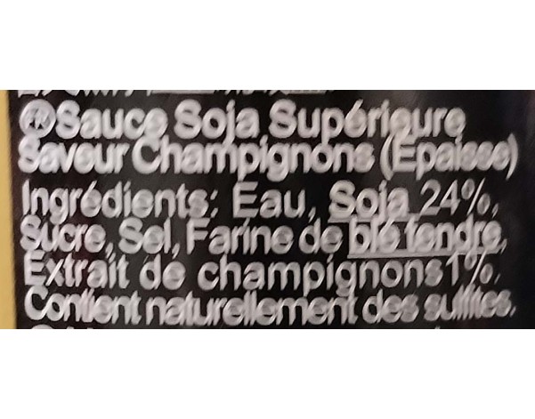 SAUCE DE SOJA AUX CHAMPIGNONS