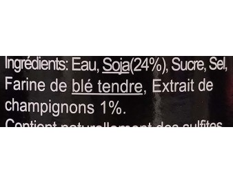 SAUCE DE SOJA AUX CHAMPIGNONS