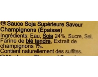 SAUCE DE SOJA AUX CHAMPIGNONS