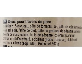 SAUCE TRAVERS DE PORC
