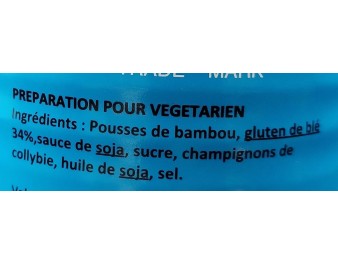 VEGETARIEN GLUTEN BLE