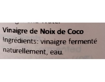 VINAIGRE DE NOIX DE COCO 4.5°