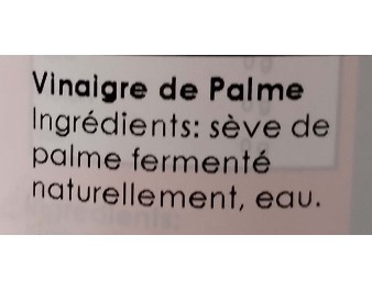 VINAIGRE DE PALMIER 4.5°