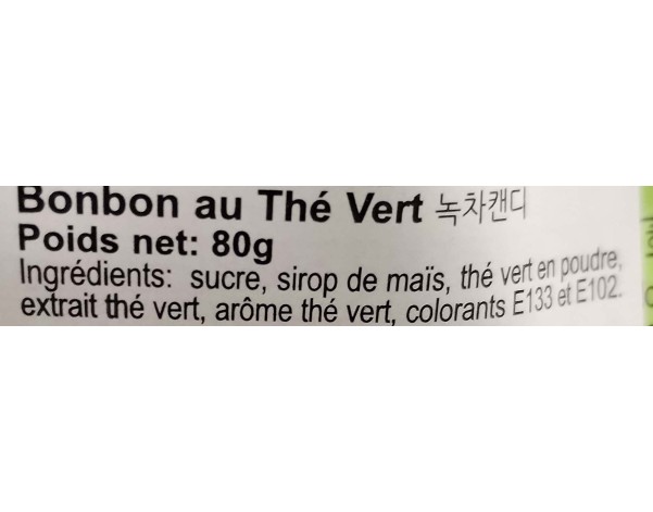 BONBON AU THE VERT