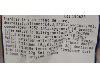 BOUCANE DE PORC FUME (A LA PESEE) ****