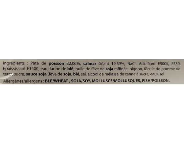 BOUCHEE AU CALAMAR GEANT 40 P. ****