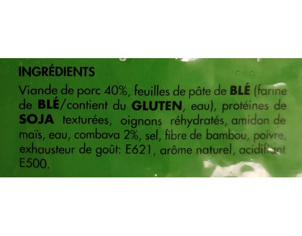 PROMO BOUCHEE AU PORC ET COMBAVA 20 P. ****