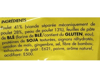 BOUCHEE AU POULET 20 P. ****