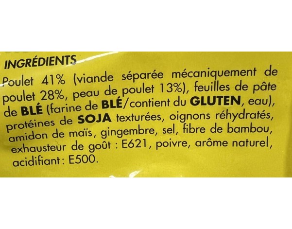 BOUCHEE AU POULET 20 P. ****