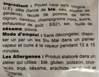 BOUCHEE AU POULET HALAL 50 P. ****