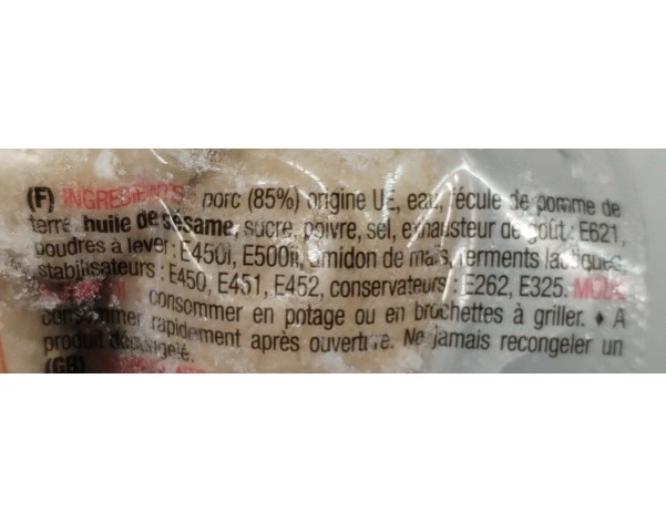 BOULETTE DE PORC ****