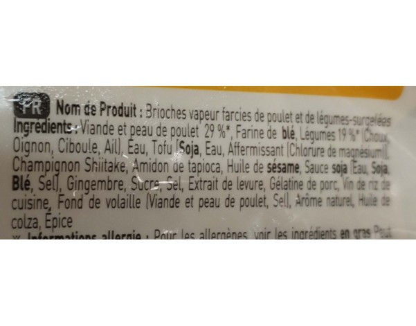 BRIOCHE A LA VIANDE DE POULET ET LEGUMES 20 P. ****