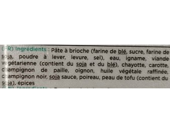 BRIOCHE VEGETARIEN 6 P. ****