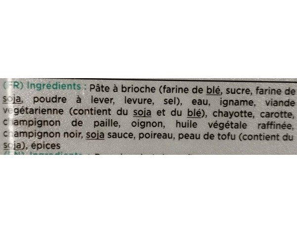 BRIOCHE VEGETARIEN 6 P. ****