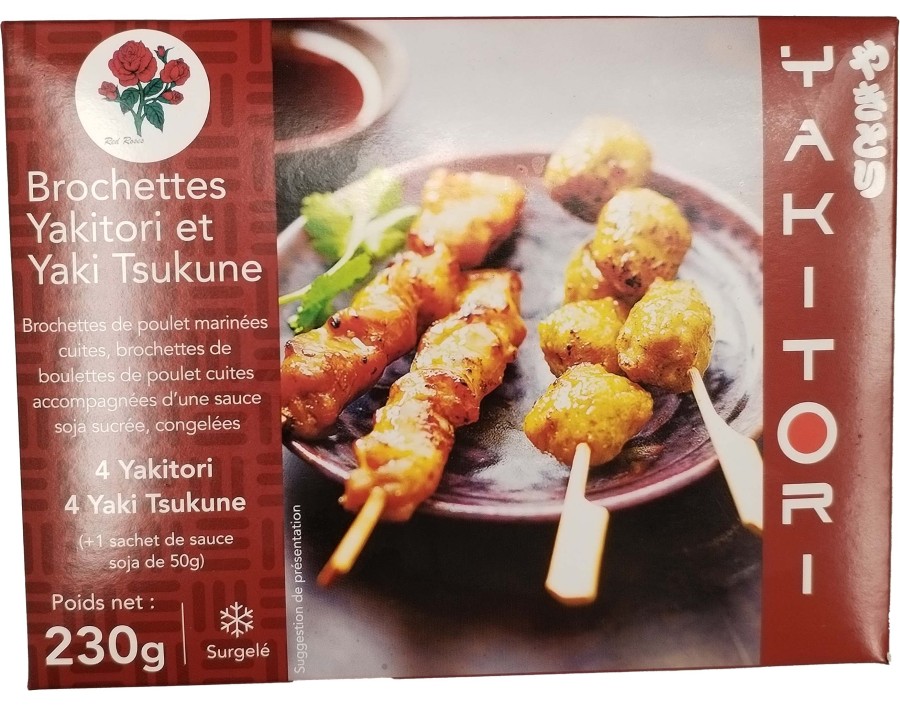 BROCHETTE DE POULET YAKITORI ET BOULETTE DE POULET YAKI TSUKUNE 8 P. ****