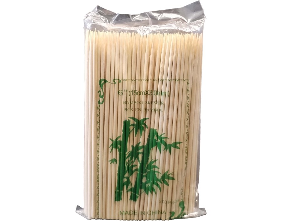 BROCHETTE EN BAMBOU 15 CM 3 MM 200 P.